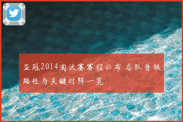 亚冠2014淘汰赛赛程公布 各队晋级路径与关键对阵一览